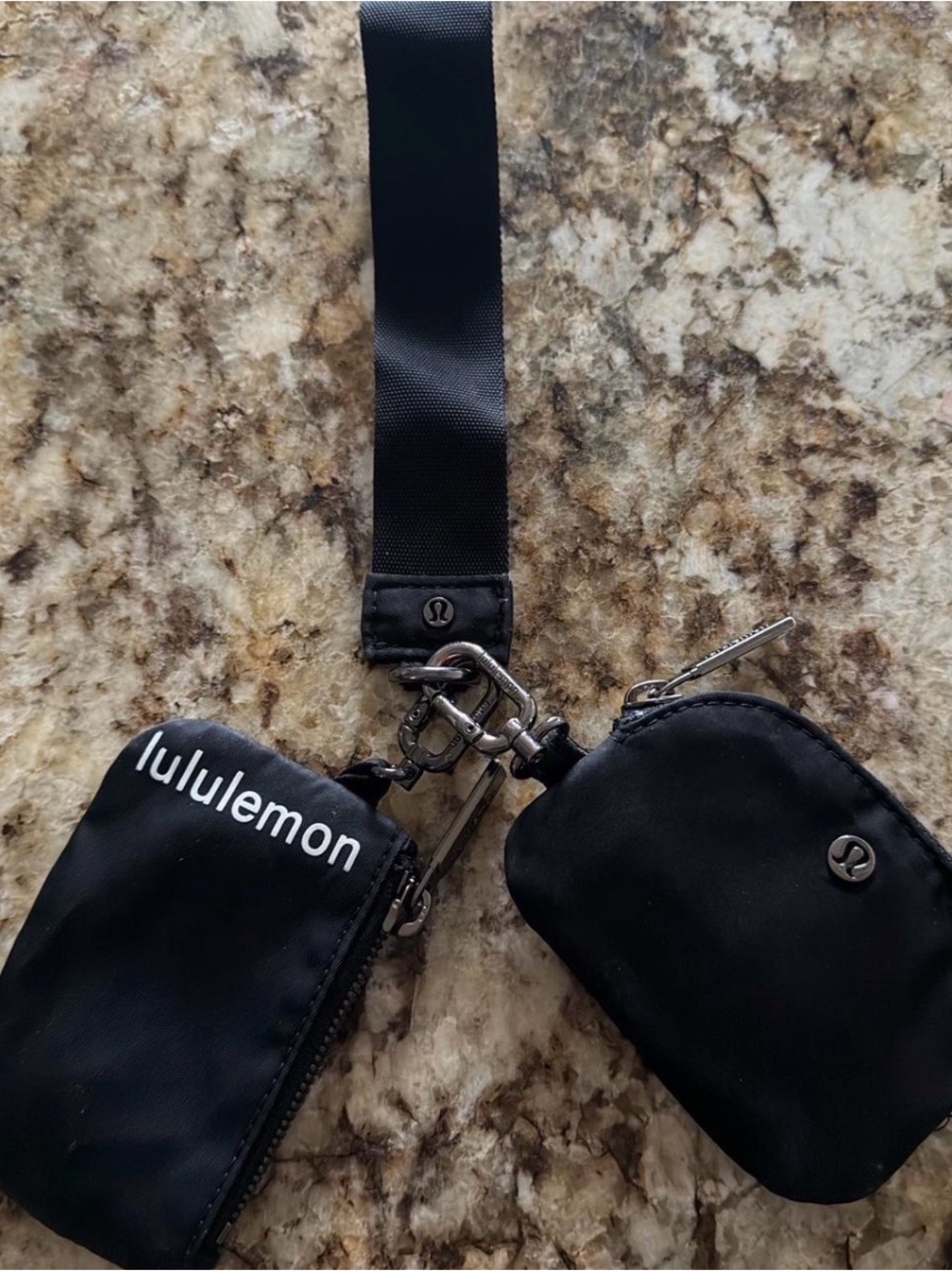 Lululemon Dual Pouch Wristlet in Black